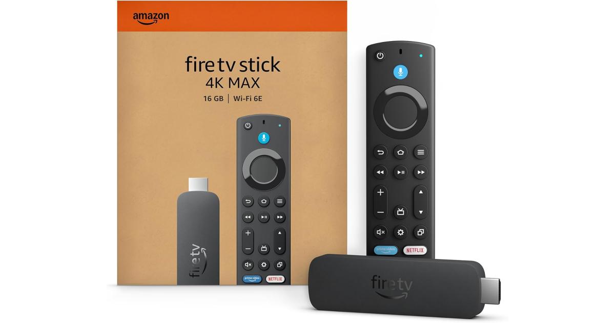 Amazon Fire TV Stick 4K Max streaming device, with AI-powered Fire